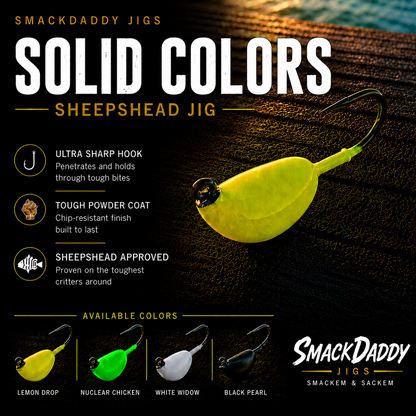 SMACKDADDY JIGS SOLID COLORS, 2/PK