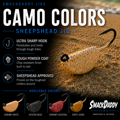 SMACKDADDY JIGS CAMO COLORS, 2/PK